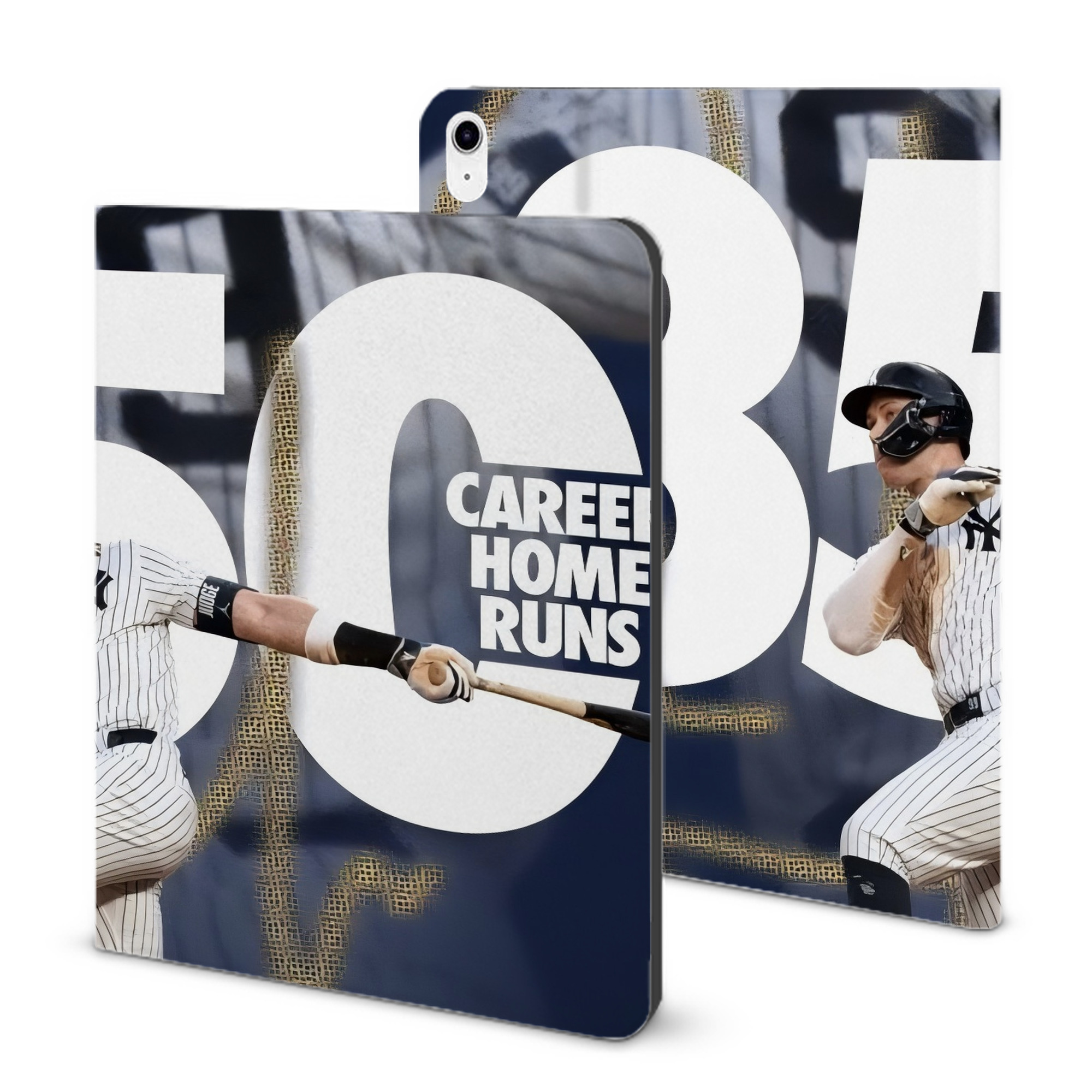 Aaron Judge's 350th Career Home Runs IPad Case Without Pencil Slot – Book-Style Cover With PU Leather & TPU – Slim, Durable, Scratch-Resistant, Full Protection & Easy Access